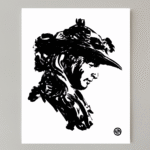 Brush & ink of Donatello’s David – Digital Download